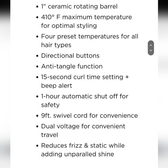 CHI X Barbie Malibu Barbie 50th Anniversary Collection1" Ceramic Rotating Curler - Picture 5 of 8